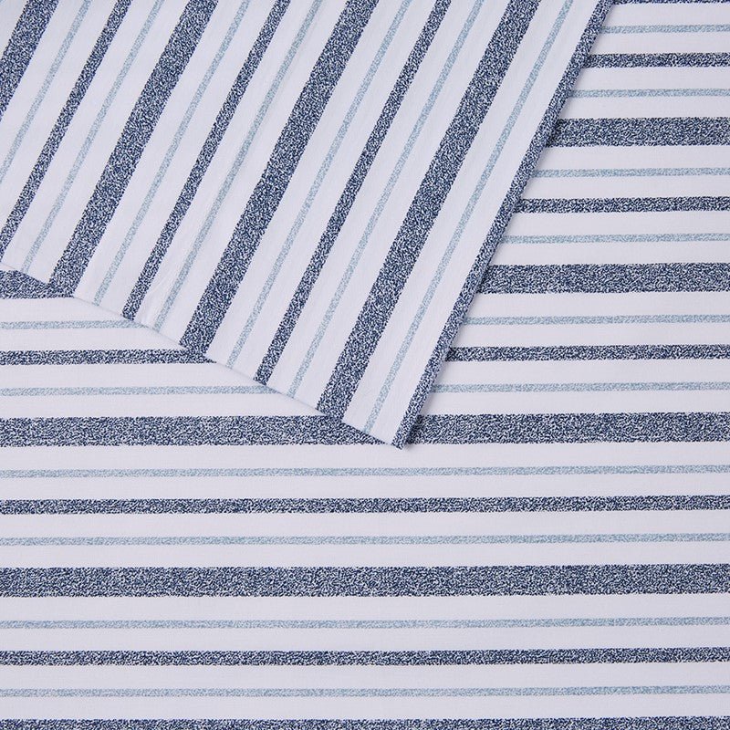 New! Nautical Print Blue Striped Sheet Sets - 100% Cotton - Percale - Nautical Sheets - Quahog Bay Bedding