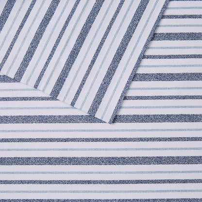 New! Nautical Print Blue Striped Sheet Sets - 100% Cotton - Percale - Nautical Sheets - Quahog Bay Bedding