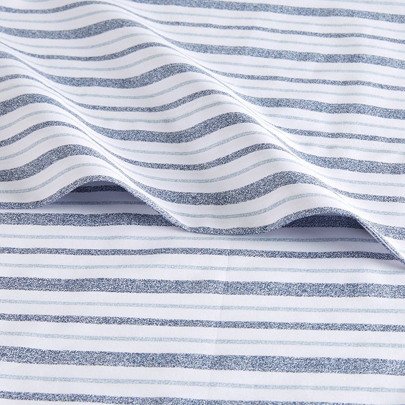 New! Nautical Print Blue Striped Sheet Sets - 100% Cotton - Percale - Nautical Sheets - Quahog Bay Bedding