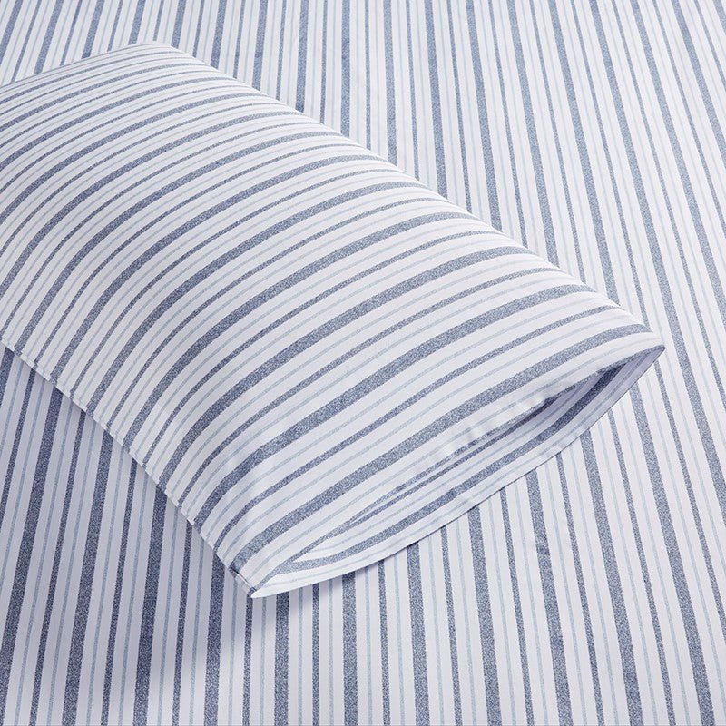 New! Nautical Print Blue Striped Sheet Sets - 100% Cotton - Percale - Nautical Sheets - Quahog Bay Bedding