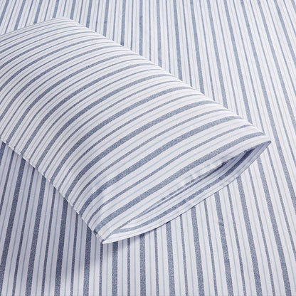 New! Nautical Print Blue Striped Sheet Sets - 100% Cotton - Percale - Nautical Sheets - Quahog Bay Bedding