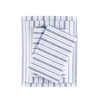 New! Nautical Print Blue Striped Sheet Sets - 100% Cotton - Percale - Nautical Sheets - Quahog Bay Bedding