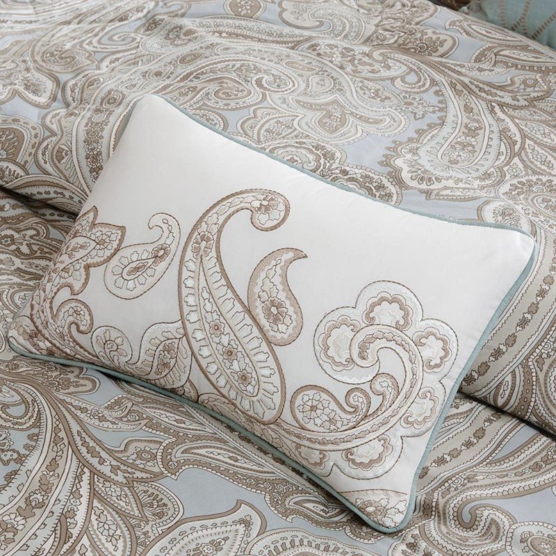New! Ronan 5 Piece Cotton Comforter Set - Floral Medallion Comforter Sets - Quahog Bay Bedding