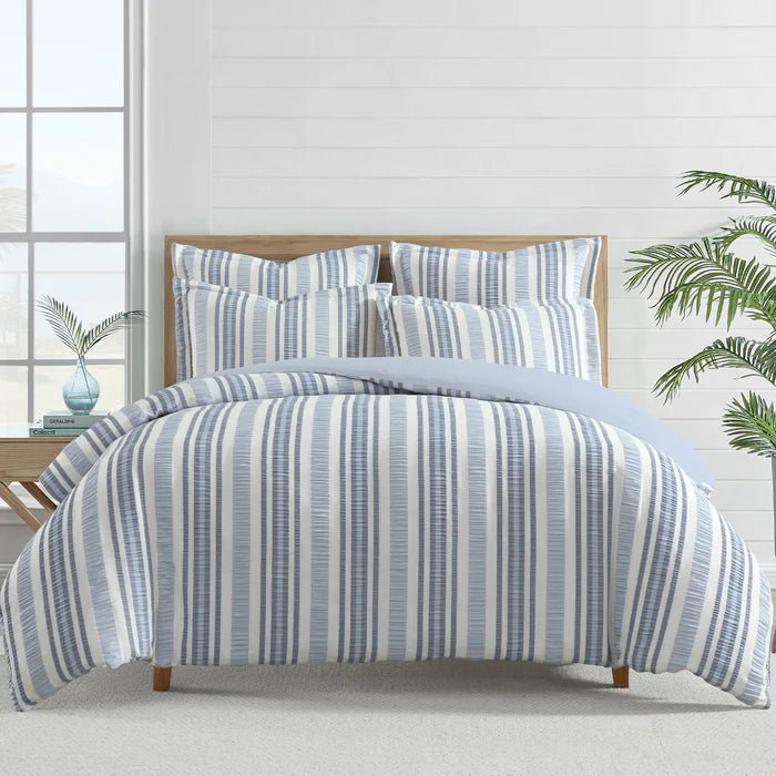 New! Seaside Stripes Duvet Cover Set - Coastal Duvets - Quahog Bay Bedding