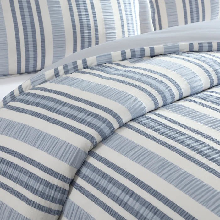 New! Seaside Stripes Duvet Cover Set - Coastal Duvets - Quahog Bay Bedding