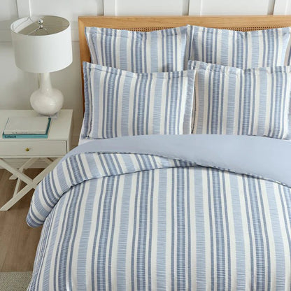 New! Seaside Stripes Duvet Cover Set - Coastal Duvets - Quahog Bay Bedding