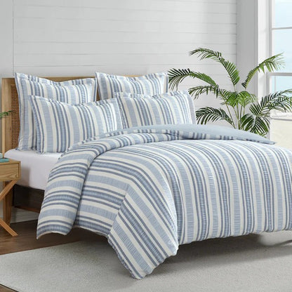 New! Seaside Stripes Duvet Cover Set - Coastal Duvets - Quahog Bay Bedding
