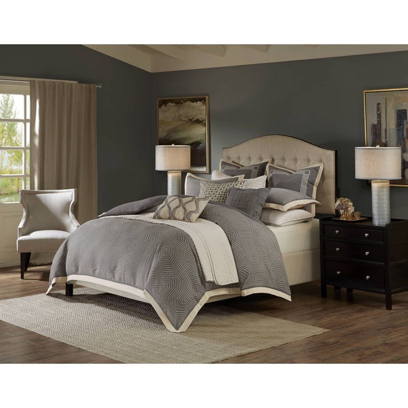 New! Shades of Serenity Oversized Jacquard Comforter Set - Grey - Quahog Bay Bedding