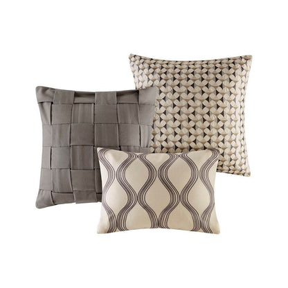 New! Shades of Serenity Oversized Jacquard Comforter Set - Grey - Quahog Bay Bedding