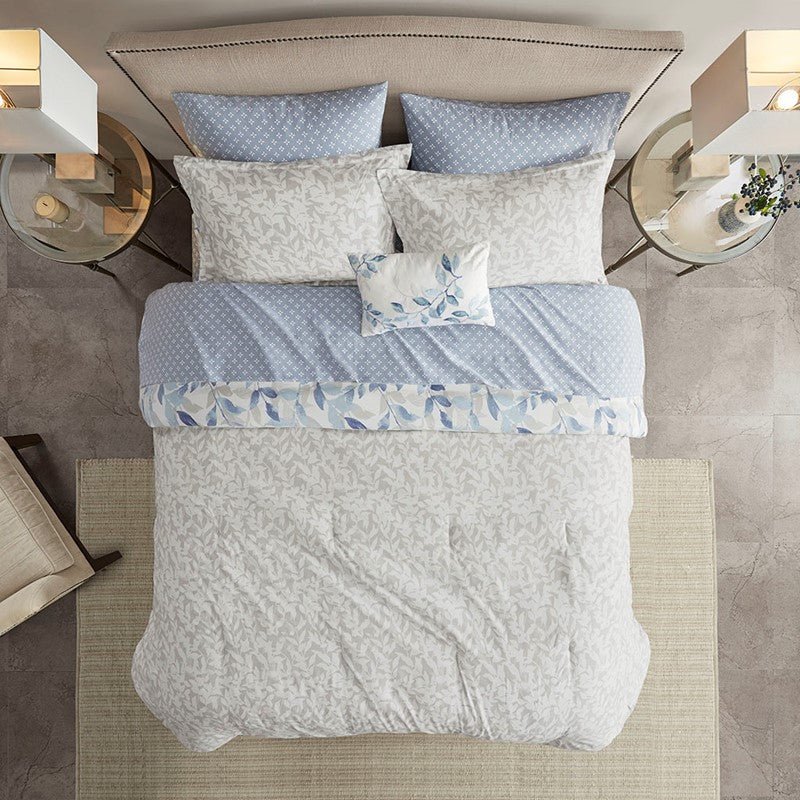 New! Sofia Reversible Comforter Set with Bed Sheets - Floral Botanical Comforters - Quahog Bay Bedding