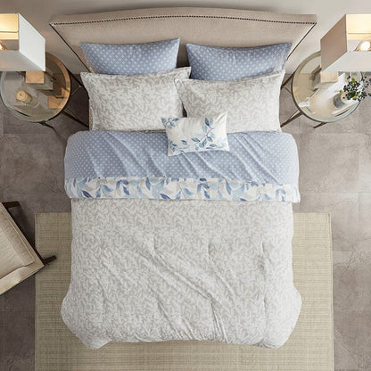 New! Sofia Reversible Comforter Set with Bed Sheets - Floral Botanical Comforters - Quahog Bay Bedding