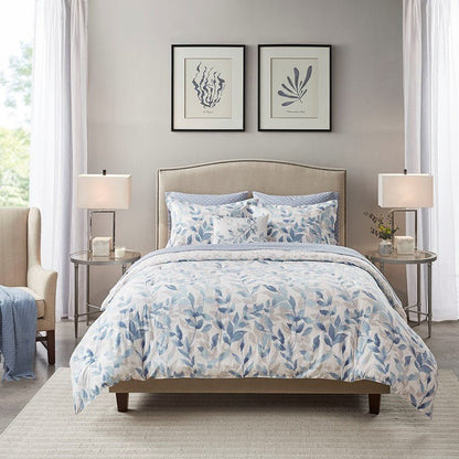 New! Sofia Reversible Comforter Set with Bed Sheets - Floral Botanical Comforters - Quahog Bay Bedding
