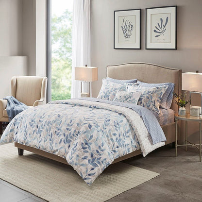 New! Sofia Reversible Comforter Set with Bed Sheets - Floral Botanical Comforters - Quahog Bay Bedding