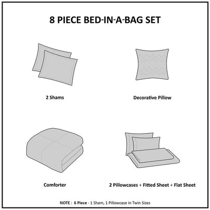 New! Sofia Reversible Comforter Set with Bed Sheets - Floral Botanical Comforters - Quahog Bay Bedding