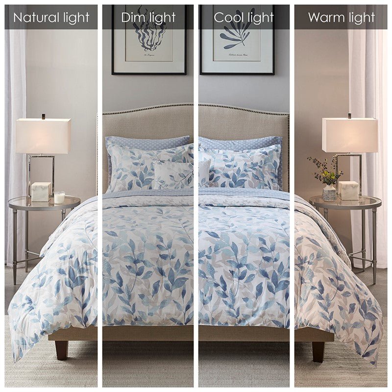 New! Sofia Reversible Comforter Set with Bed Sheets - Floral Botanical Comforters - Quahog Bay Bedding