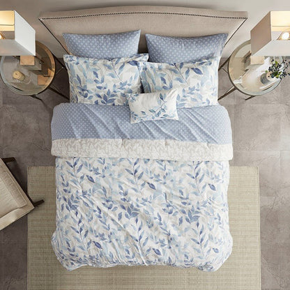 New! Sofia Reversible Comforter Set with Bed Sheets - Floral Botanical Comforters - Quahog Bay Bedding