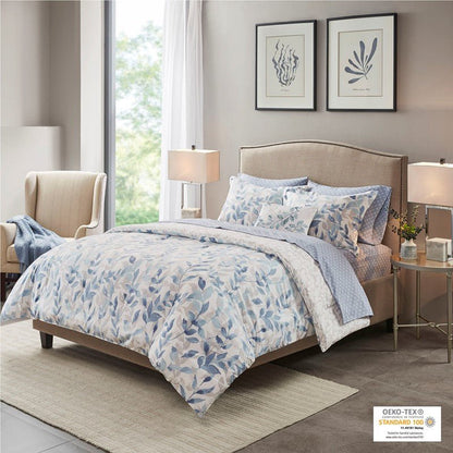 New! Sofia Reversible Comforter Set with Bed Sheets - Floral Botanical Comforters - Quahog Bay Bedding