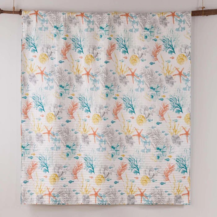 New! Whimsical Sea Quilt Set - Coastal Quilt Sets - Ocean Life Motifs - Quahog Bay Bedding