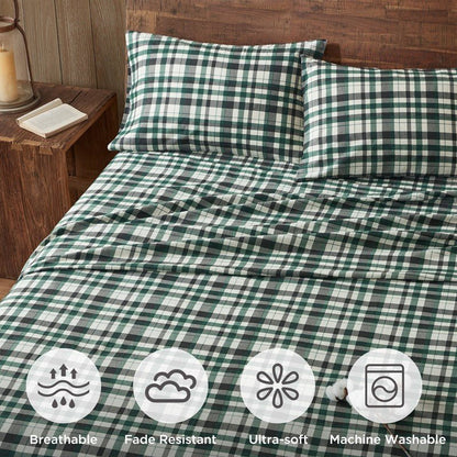 New! Woolrich 100% Cotton Printed Flannel Sheet Set - Finton - Quahog Bay Bedding