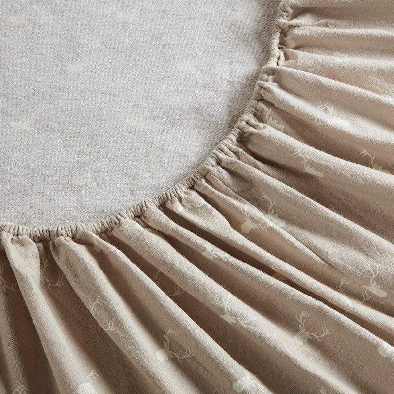 New! Woolrich 100% Cotton Printed Flannel Sheet Set - Stag Head - Quahog Bay Bedding