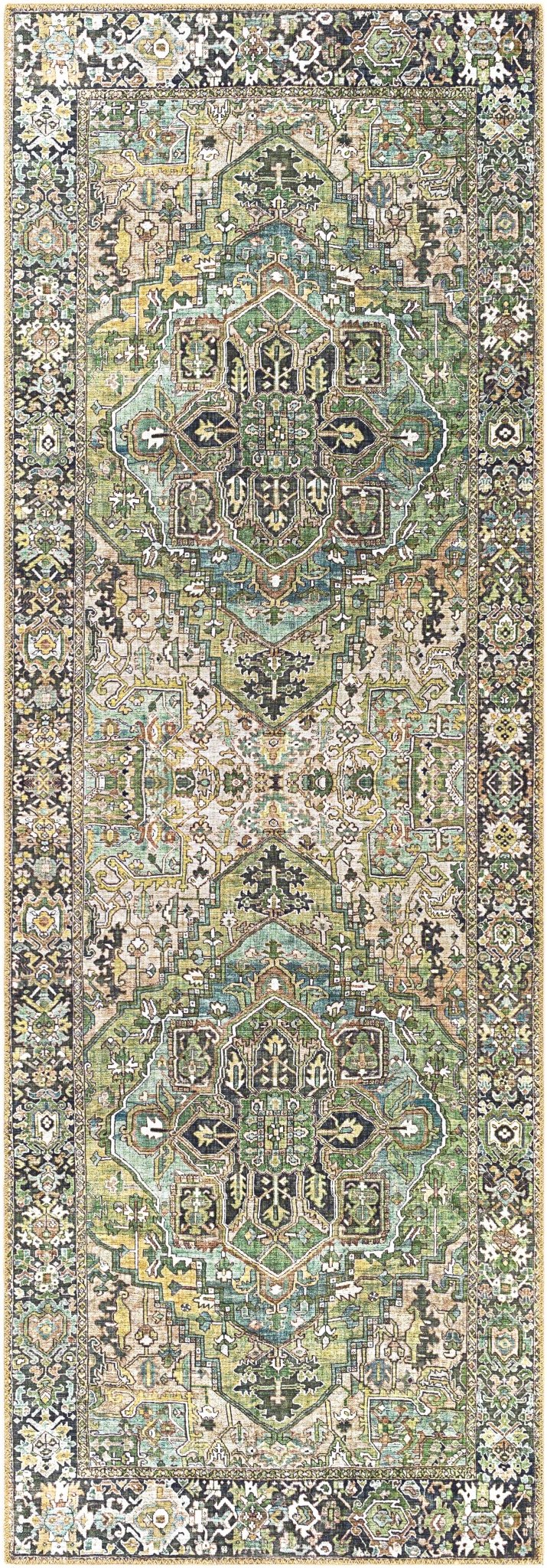 Neyland Sage Green Area Rug - Quahog Bay Bedding