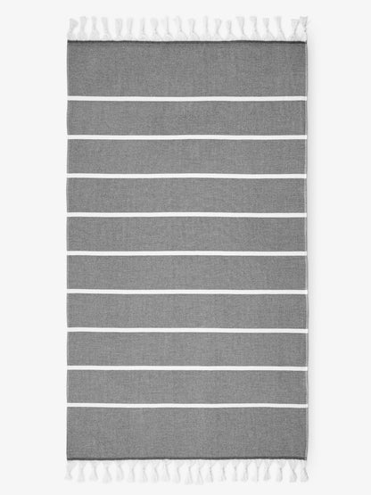 Night Charcoal Positano Turkish Towel - Quahog Bay Bedding