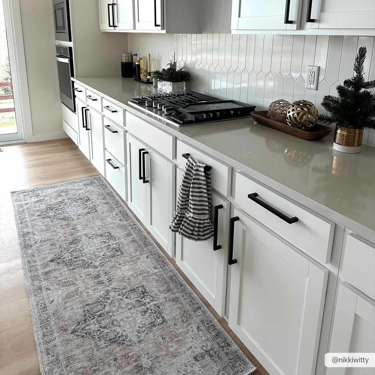 Fatih Flat Pile Washable Rug