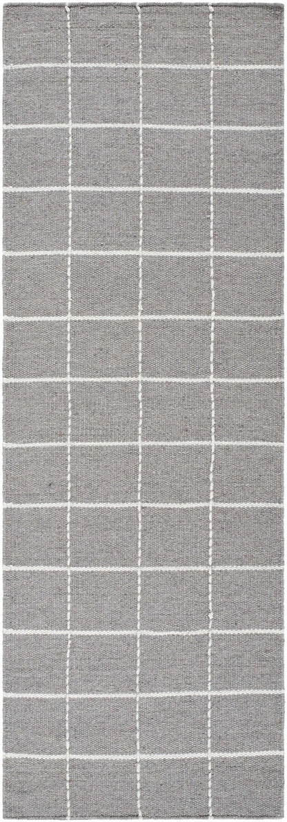 Nissa Gray Checkered Wool Rug - Quahog Bay Bedding