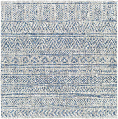Novato Blue & Light Blue All Over Pattern Performance Rug