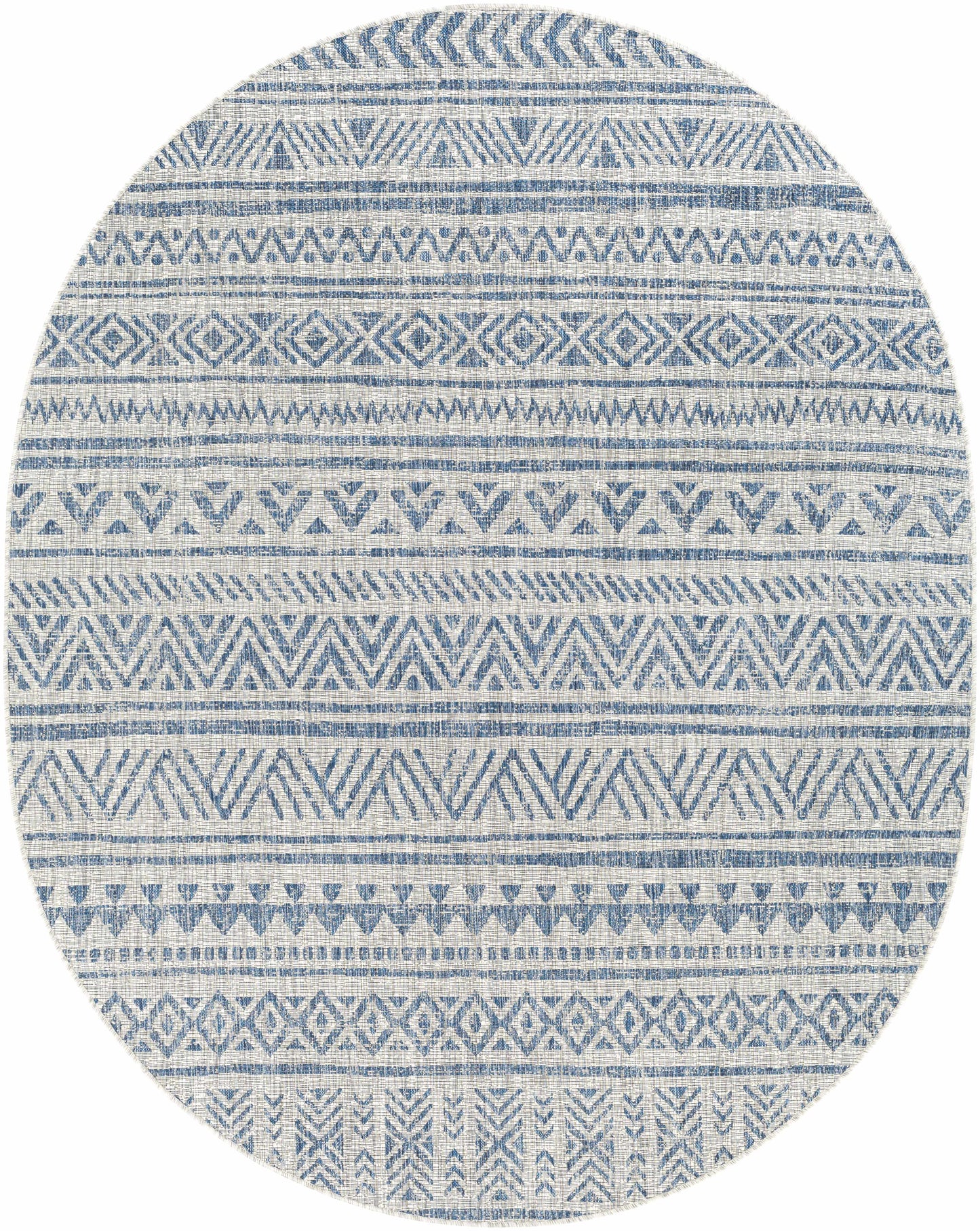 Novato Blue & Light Blue All Over Pattern Performance Rug