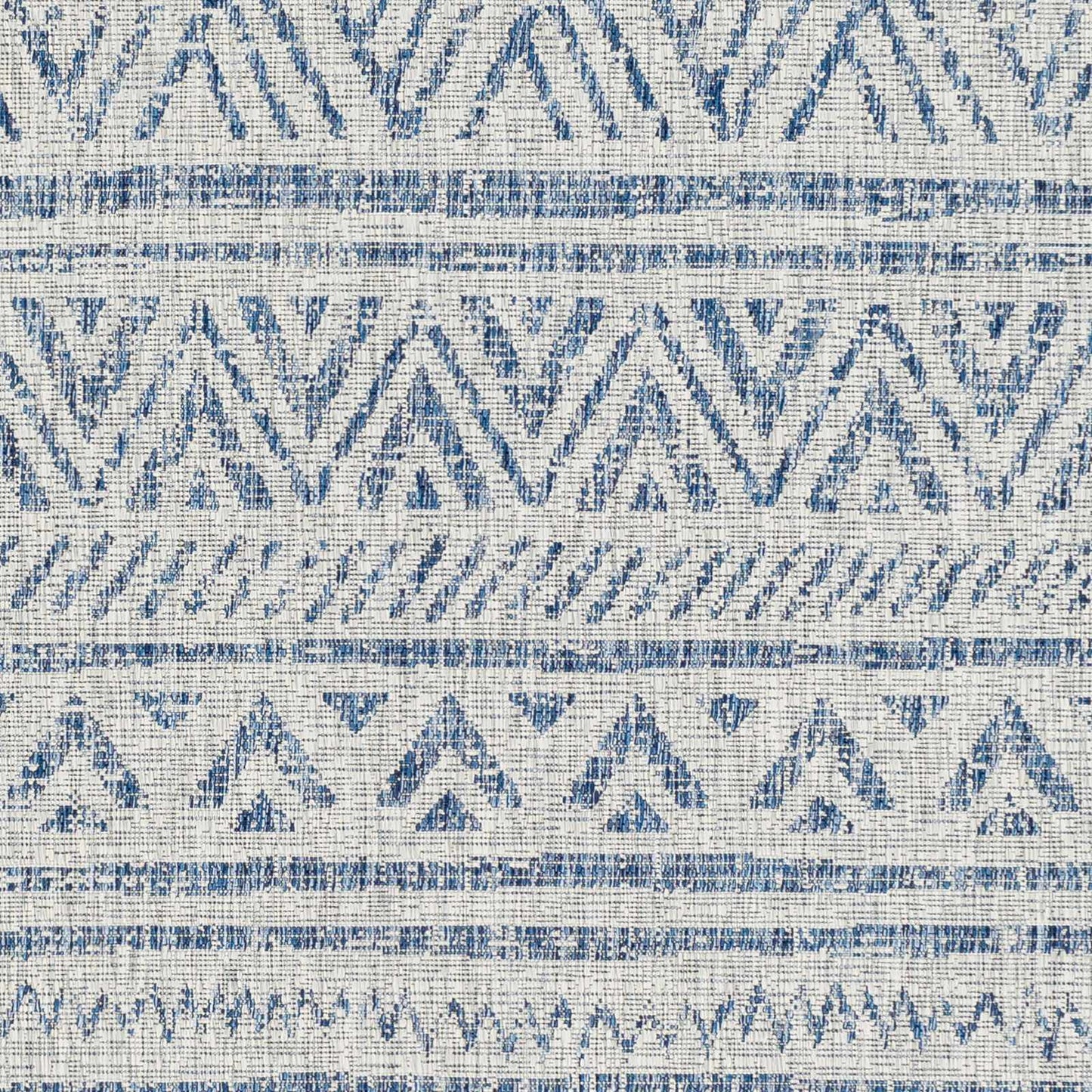 Novato Blue & Light Blue All Over Pattern Performance Rug