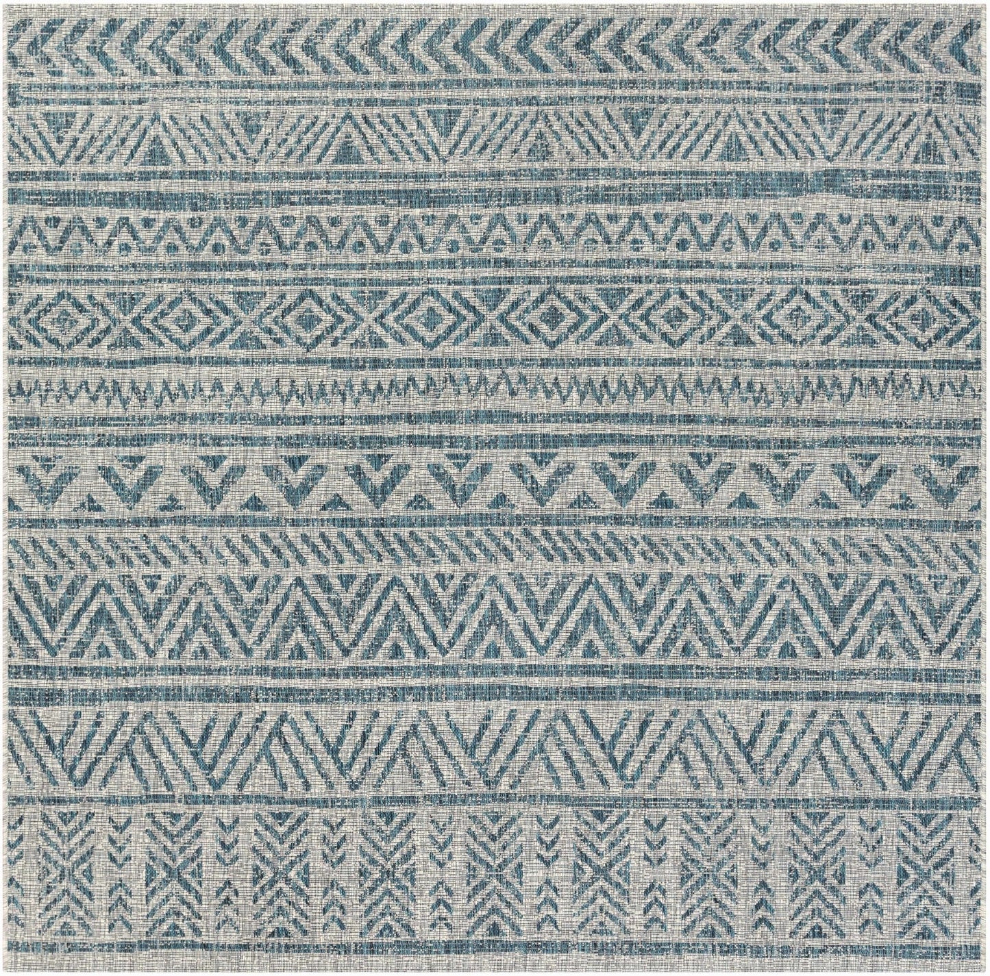 Novato Aqua All Over Pattern Performance Rug - Quahog Bay Bedding