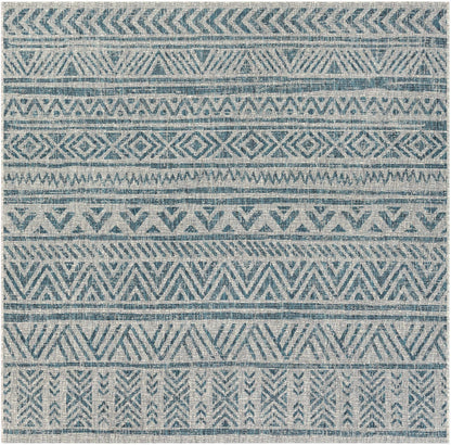 Novato Aqua All Over Pattern Performance Rug - Quahog Bay Bedding