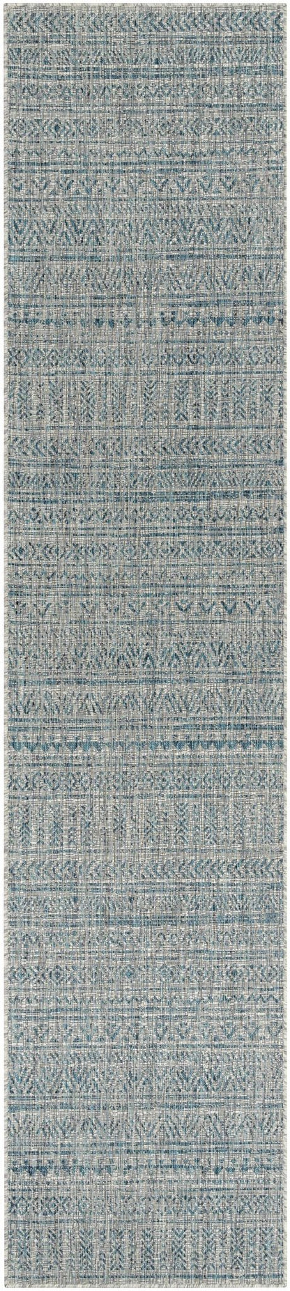 Novato Aqua All Over Pattern Performance Rug - Quahog Bay Bedding