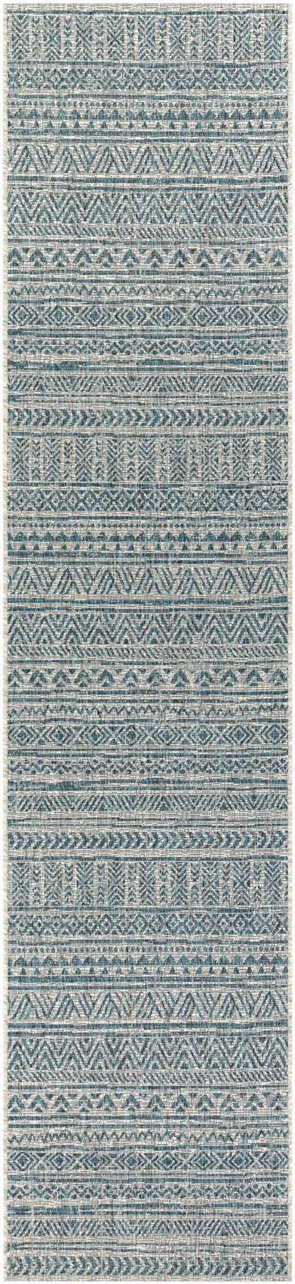 Novato Aqua All Over Pattern Performance Rug - Quahog Bay Bedding