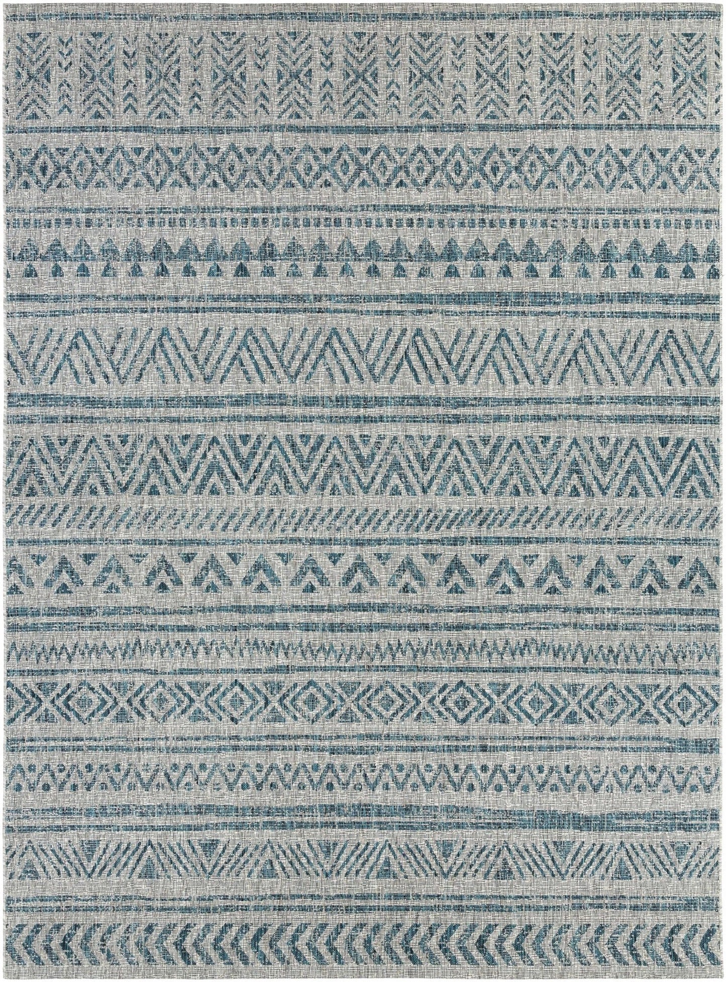 Novato Aqua All Over Pattern Performance Rug - Quahog Bay Bedding