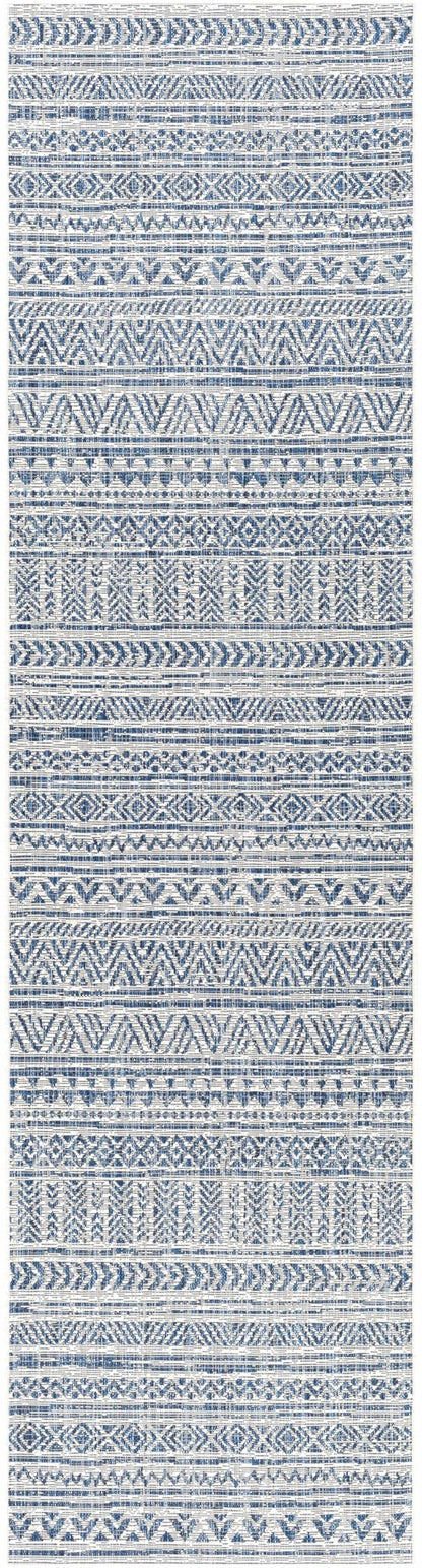 Novato Navy All Over Pattern Performance Rug - Quahog Bay Bedding