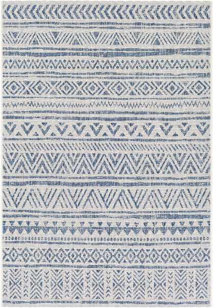 Novato Navy All Over Pattern Performance Rug - Quahog Bay Bedding