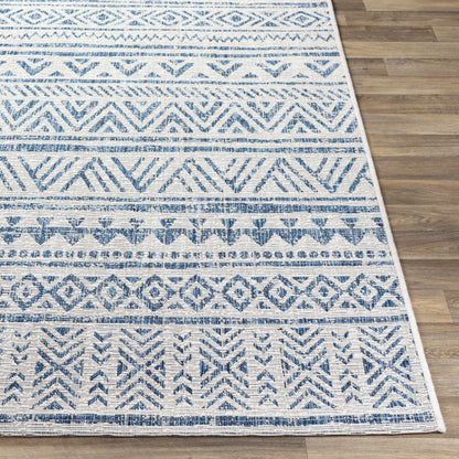 Novato Navy All Over Pattern Performance Rug - Quahog Bay Bedding