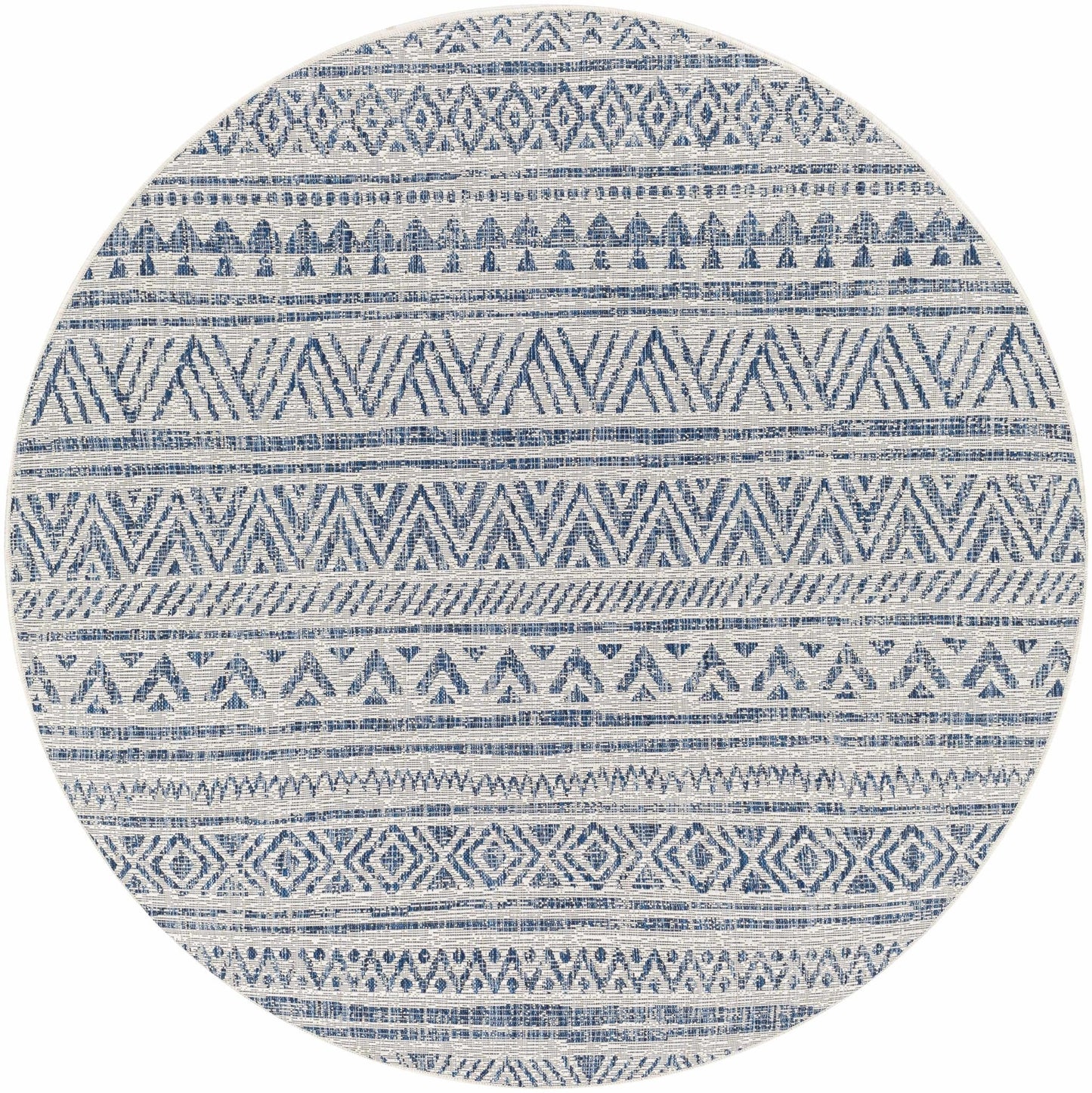Novato Navy All Over Pattern Performance Rug - Quahog Bay Bedding