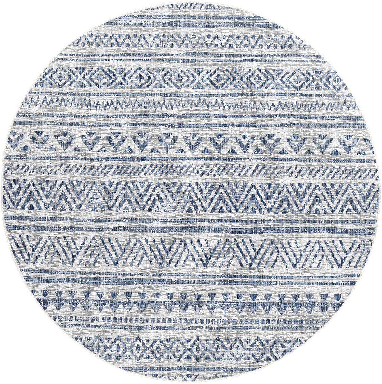 Novato Navy All Over Pattern Performance Rug - Quahog Bay Bedding