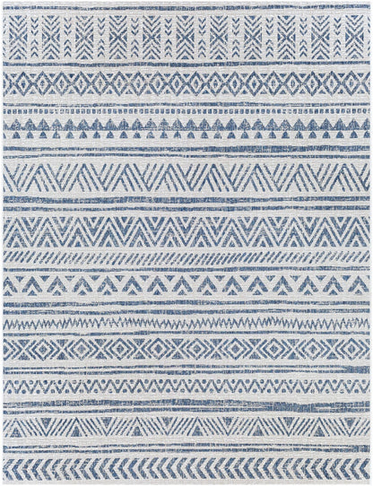 Novato Navy All Over Pattern Performance Rug - Quahog Bay Bedding