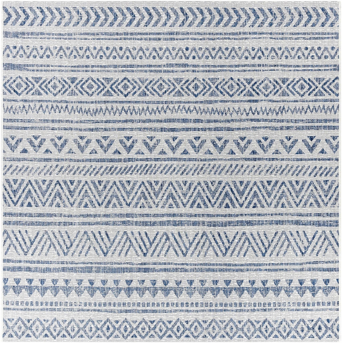 Novato Navy All Over Pattern Performance Rug - Quahog Bay Bedding