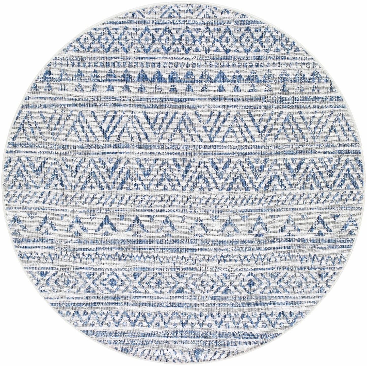 Novato Navy All Over Pattern Performance Rug - Quahog Bay Bedding