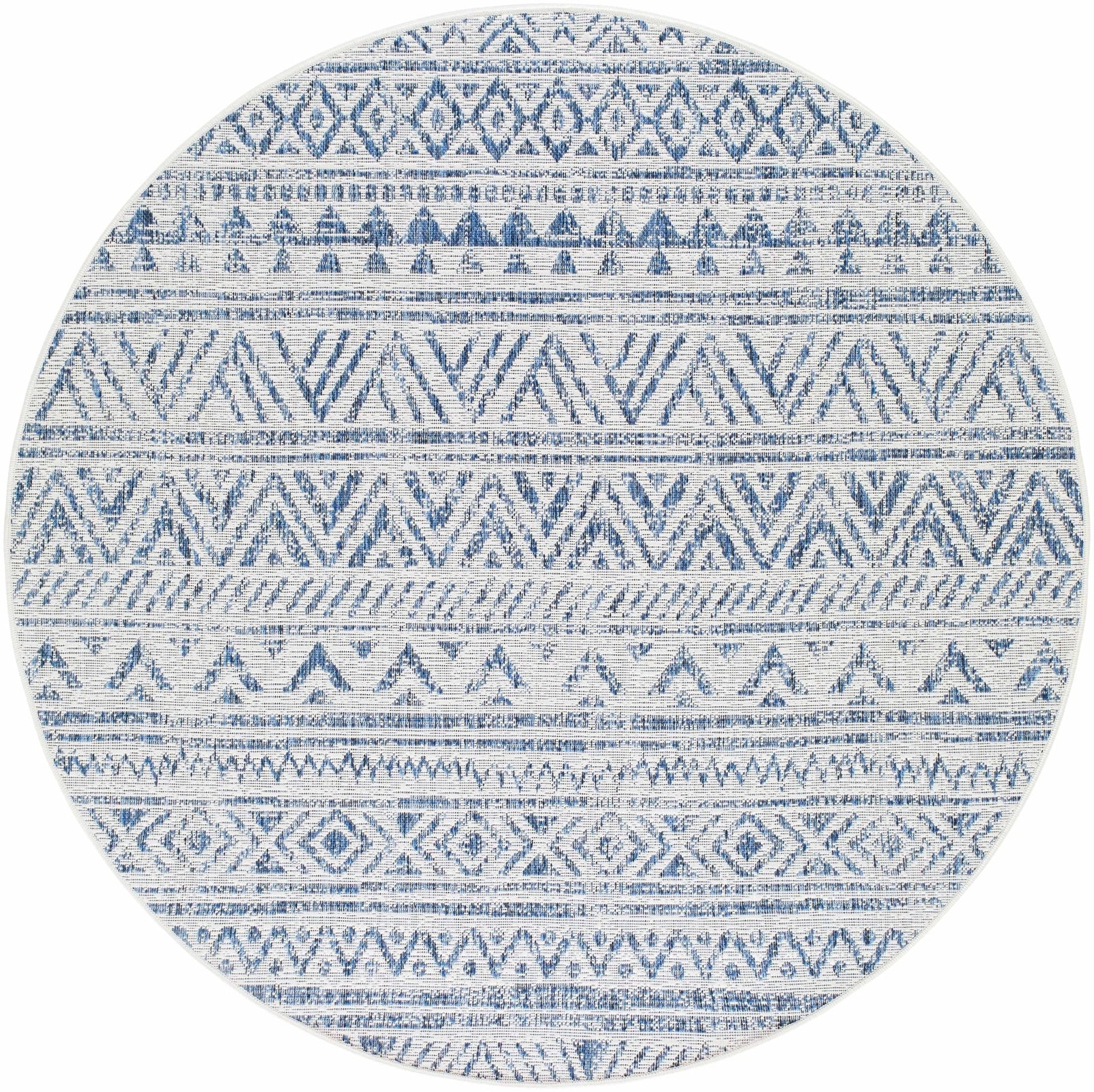 Novato Navy All Over Pattern Performance Rug - Quahog Bay Bedding