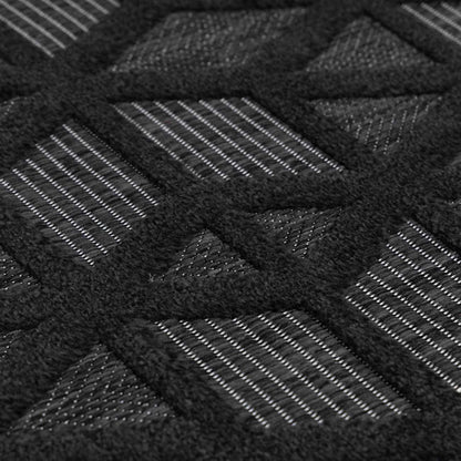 Nuri Black Outdoor Rug - Quahog Bay Bedding