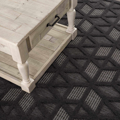 Nuri Black Outdoor Rug - Quahog Bay Bedding