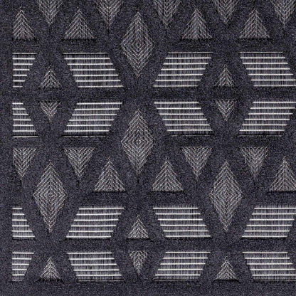 Nuri Black Outdoor Rug - Quahog Bay Bedding