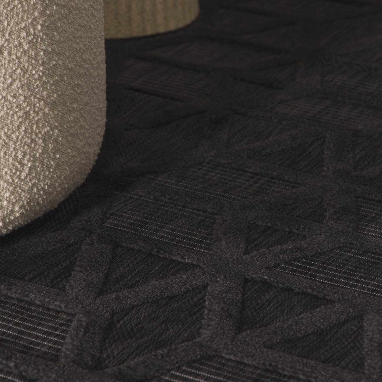 Nuri Black Outdoor Rug - Quahog Bay Bedding