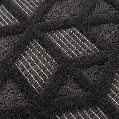 Nuri Black Outdoor Rug - Quahog Bay Bedding